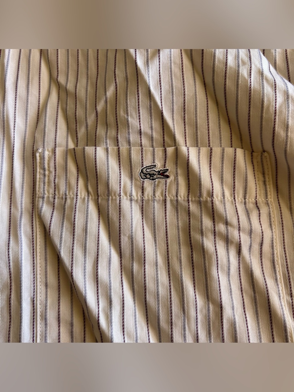Men’s Lacoste Striped Button-Down Shirt